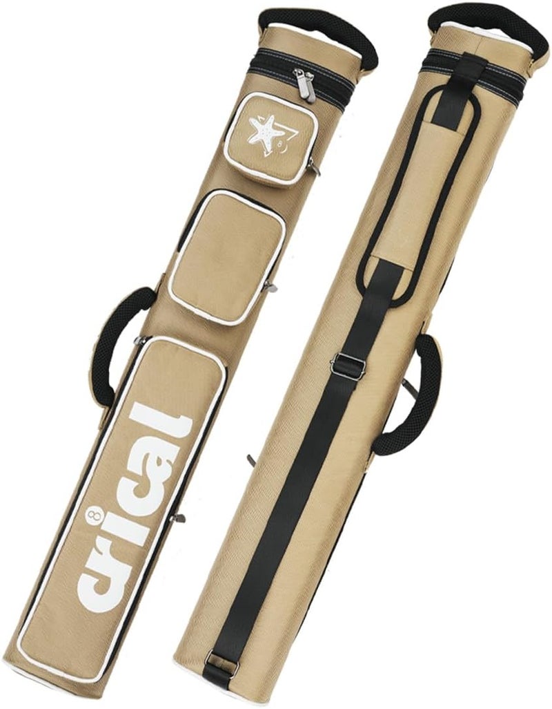 CRICAL Pool Cue Case 2x4 Hard Pool Stick Case Holds 2 Butts and 4 Shafts for Adults Billiard Cue Case with Soft Shoulder Straps - Image 1